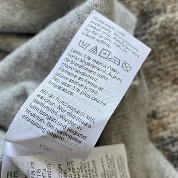 J Crew Womens Cotton Wool Blend Pullover Sweater Sz L Gray Side Slit Round Hem - Picture 6 of 10